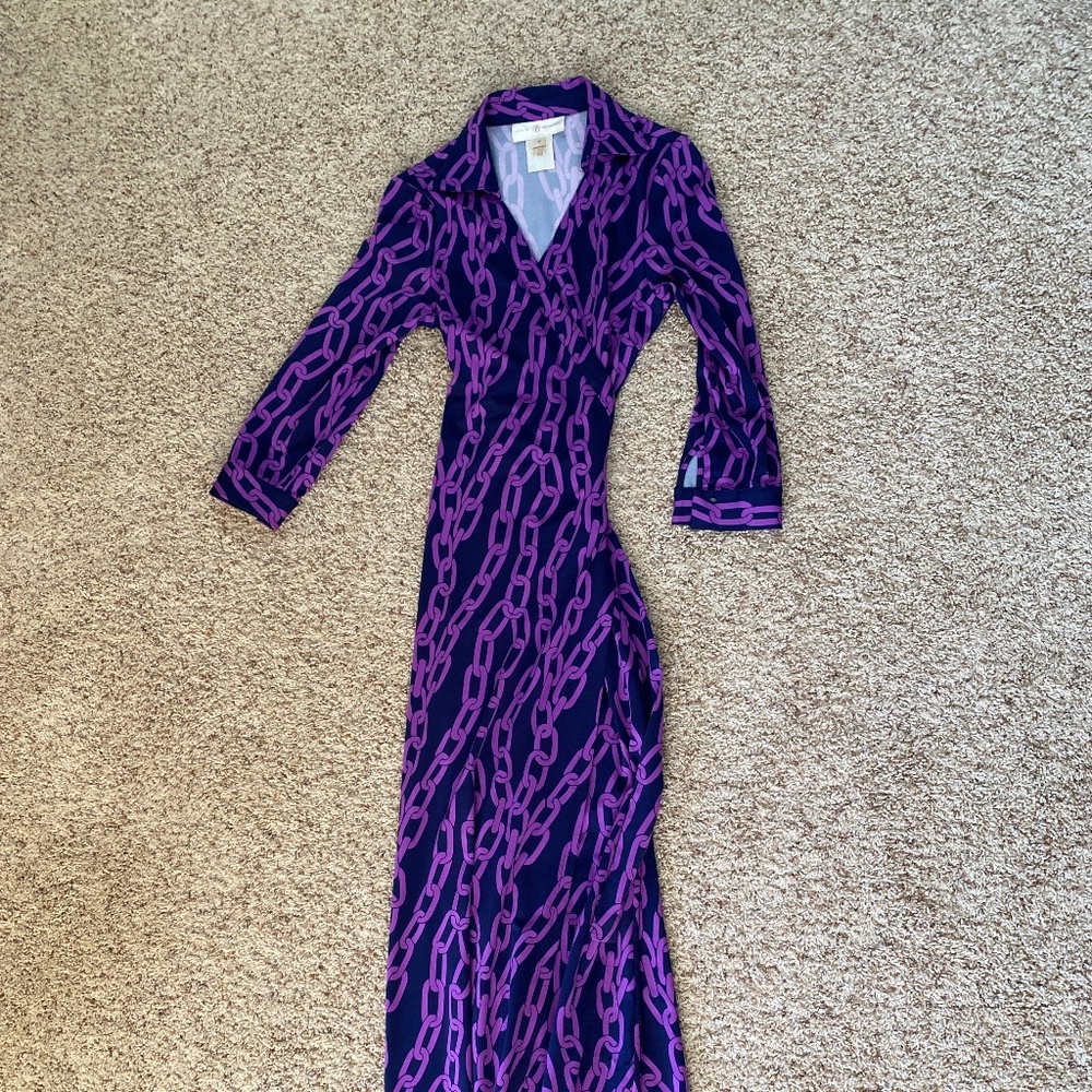 Julie Brown purple wrap maxi dress